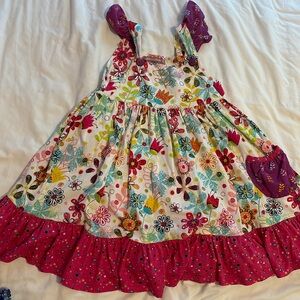 Jelly the Pug Girls' Little Tulip Cally Dress